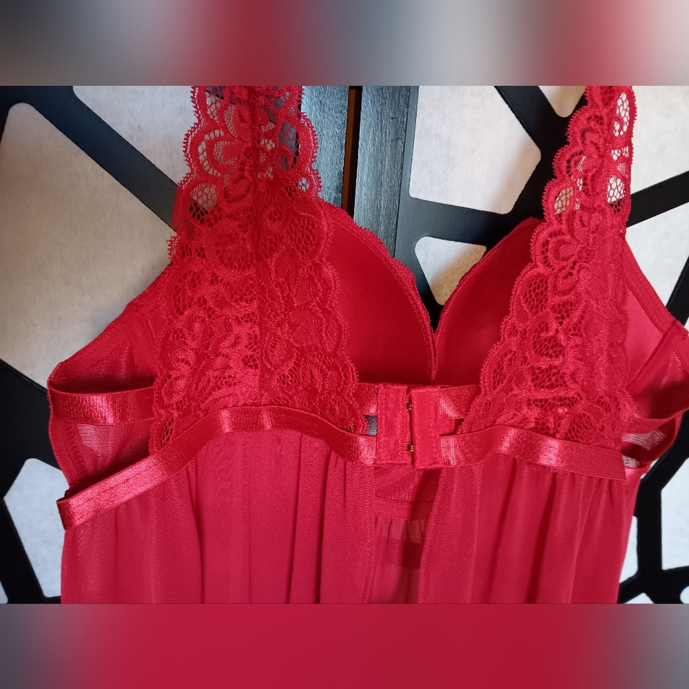 Daisy Fuentes - Babydoll & Thong Set - XL - Red NWOT - Picture 6 of 14